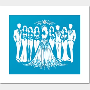 Bride and Bridesmaids Wedding Posters and Art